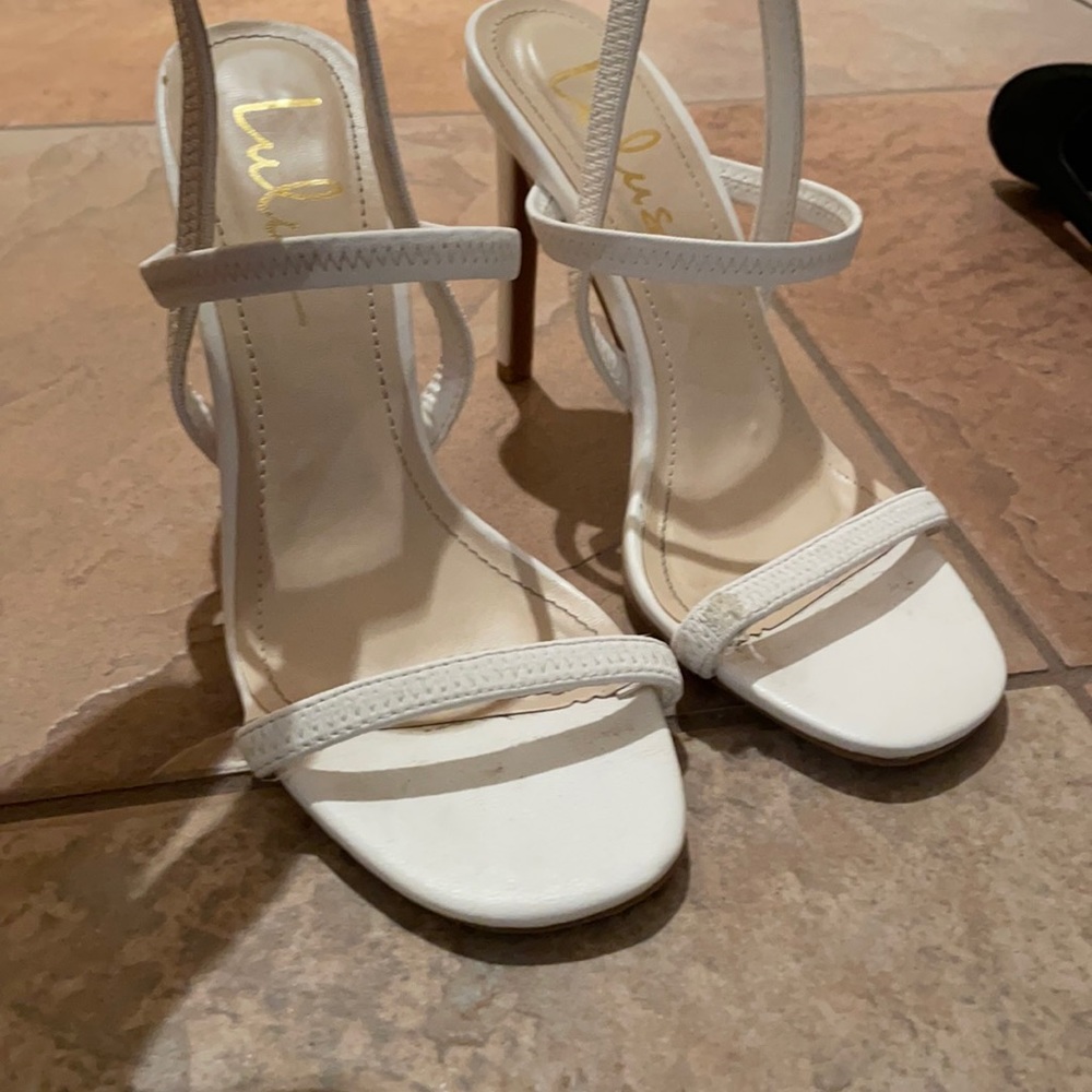 white lulus heels
